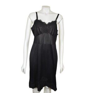 Vintage 1970's Black Slip Lace Size 38